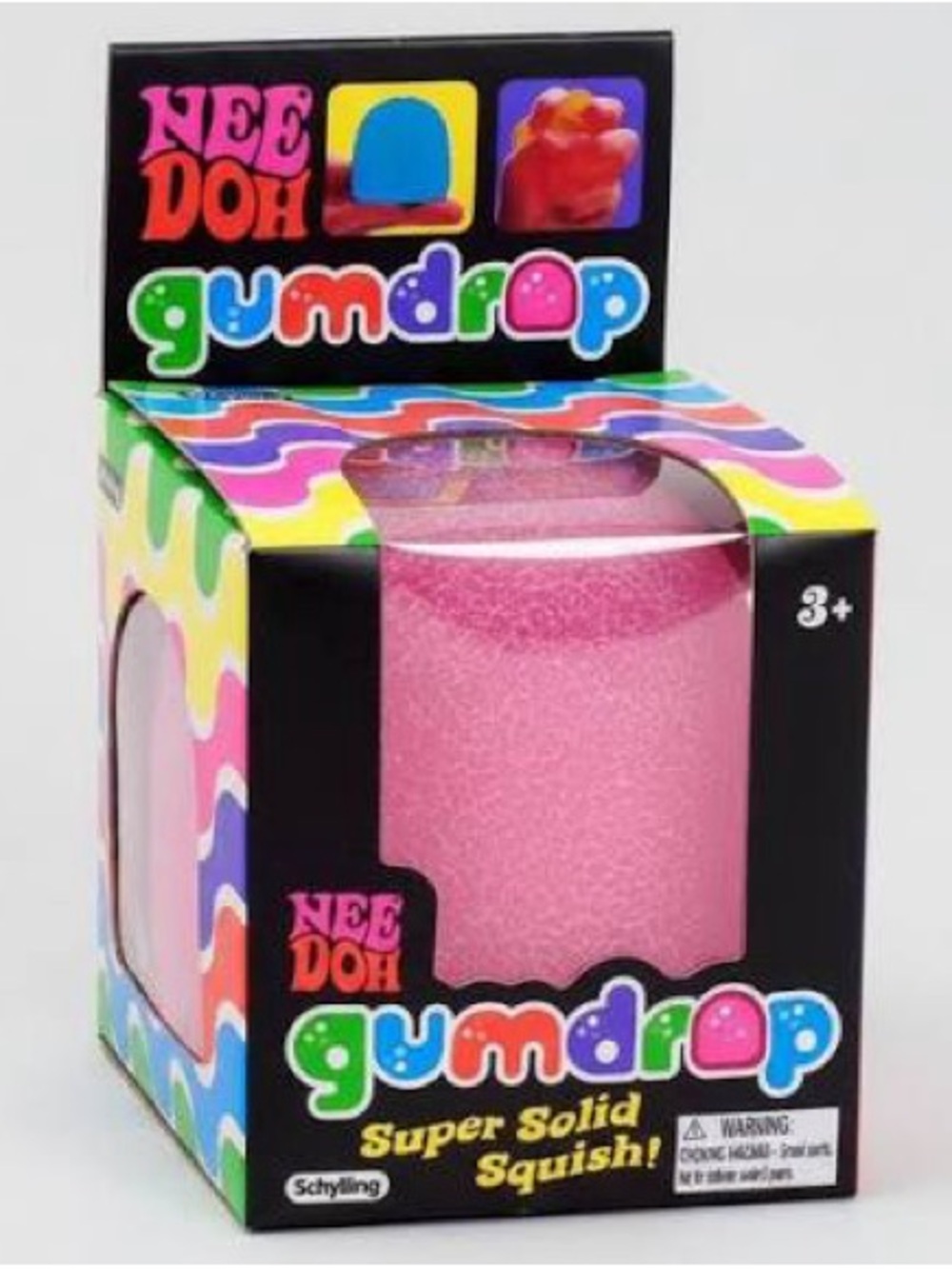 💗 NeeDoh Gumdrop Pink Super Solid Squish Schylling Sensory Fidget Toy NIB